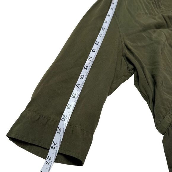 Old Navy Womens XXL Green Shirt Dress Button Front Pockets Casual Minimalist - Picture 9 of 11